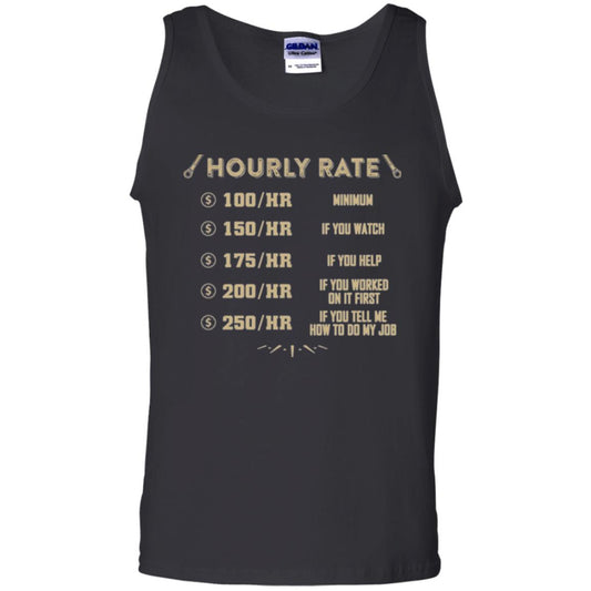 Mechanic T-shirt Mechanic Hourly Rate Black