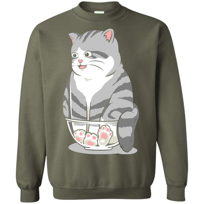 Cat Smile Cat Lover T-shirt Military Green