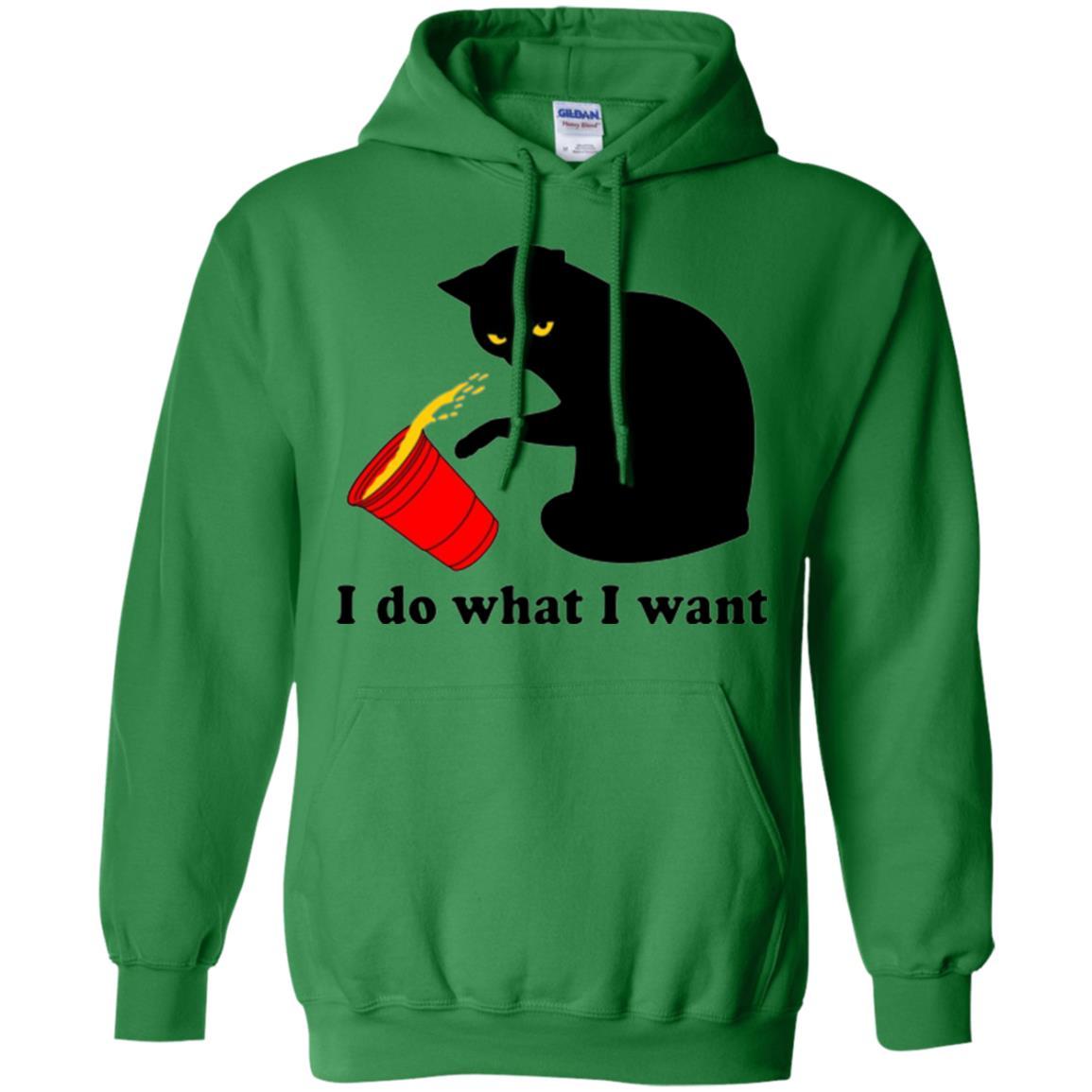Cat Lover T-shirt I Do What I Want Irish Green