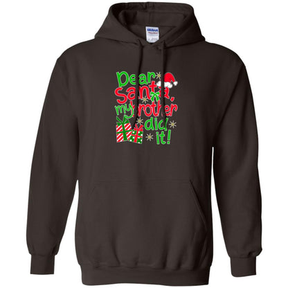 Christmas T-shirt Dear Santa My Brother Did It Dark Chocolate