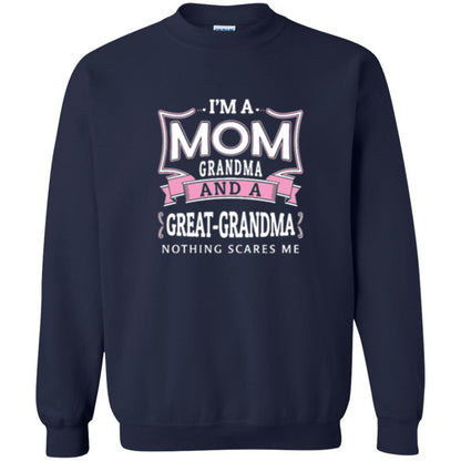 Nana T-shirt Nothing Scares Me I_m Mom Grandma Navy