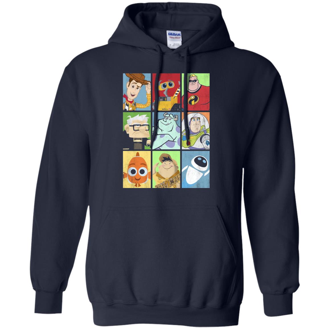 Epic Boxed Up Line Up Character Graphic T-shirt Navy