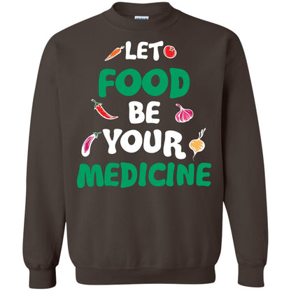 Vegetarian T-shirt Let Food Be Your Medicine Dark Chocolate
