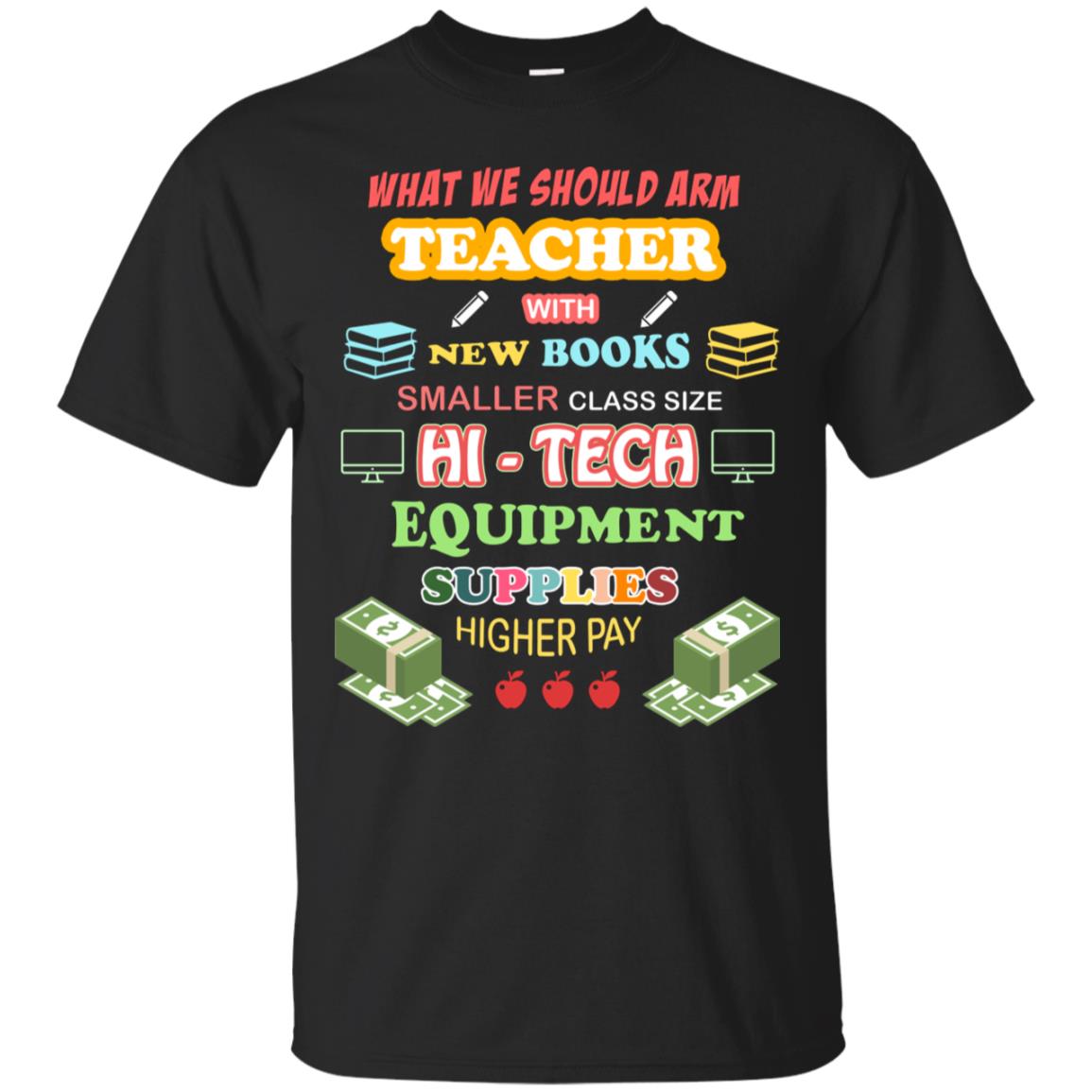 What We Should Arm Teacher With New Books Smaller Class Size Hi - Tech Equipment Supplies Higher Pay Black