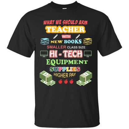 What We Should Arm Teacher With New Books Smaller Class Size Hi - Tech Equipment Supplies Higher Pay Black