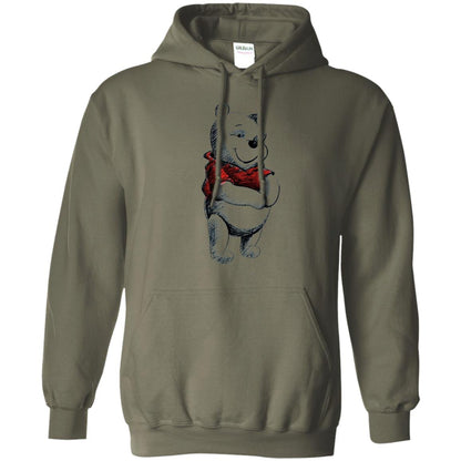 Sketch Of Winnie The Pooh Movie Lover T-shirt Military Green