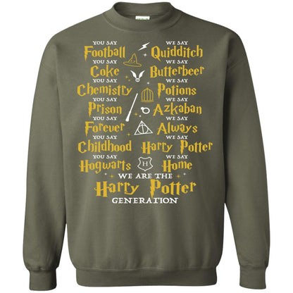 We Are The Harry Potter Generation Movie Fan T-shirt Military Green