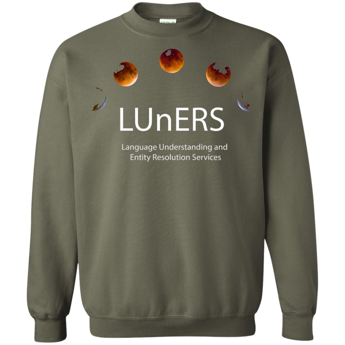 Luners Team T-shirt Language Understanding And Entity Resolution Services Military Green