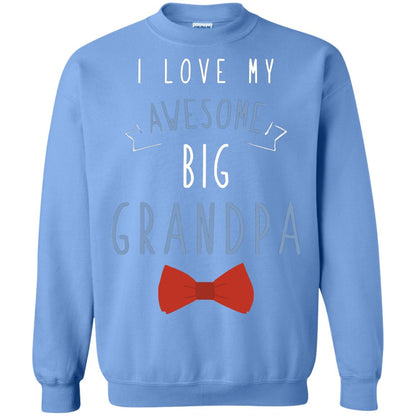 I Love My Awesome Big Grandpa Grandkid Grandson Granddaughter Shirt Carolina Blue