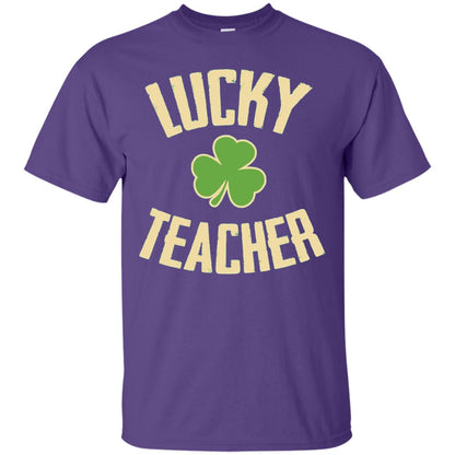 Lucky Teacher Shirt St. Patrick_s Day T-shirt Purple