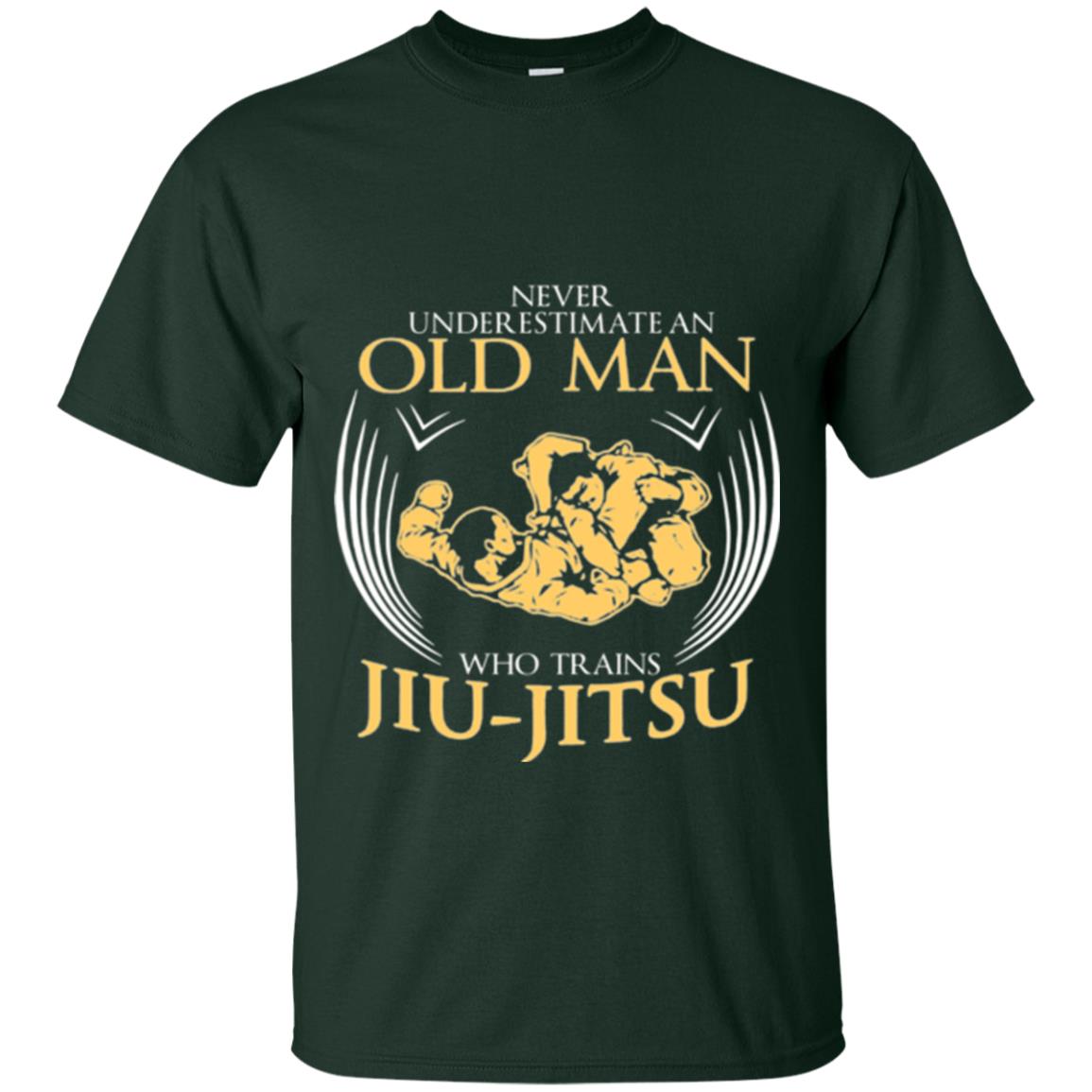 Old Man Who Trains Jiu Jitsu Jiu Jitsu T-shirt Forest Green