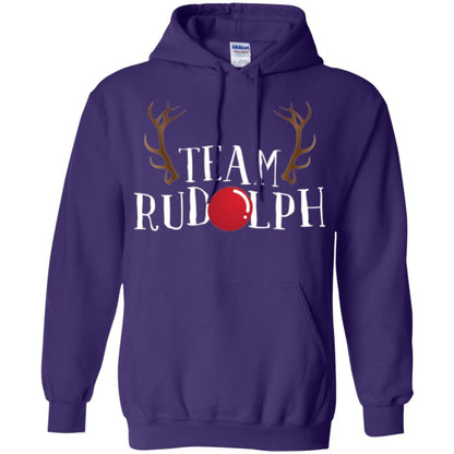 Christmas T-shirt Reindeer Team Rudolph Purple