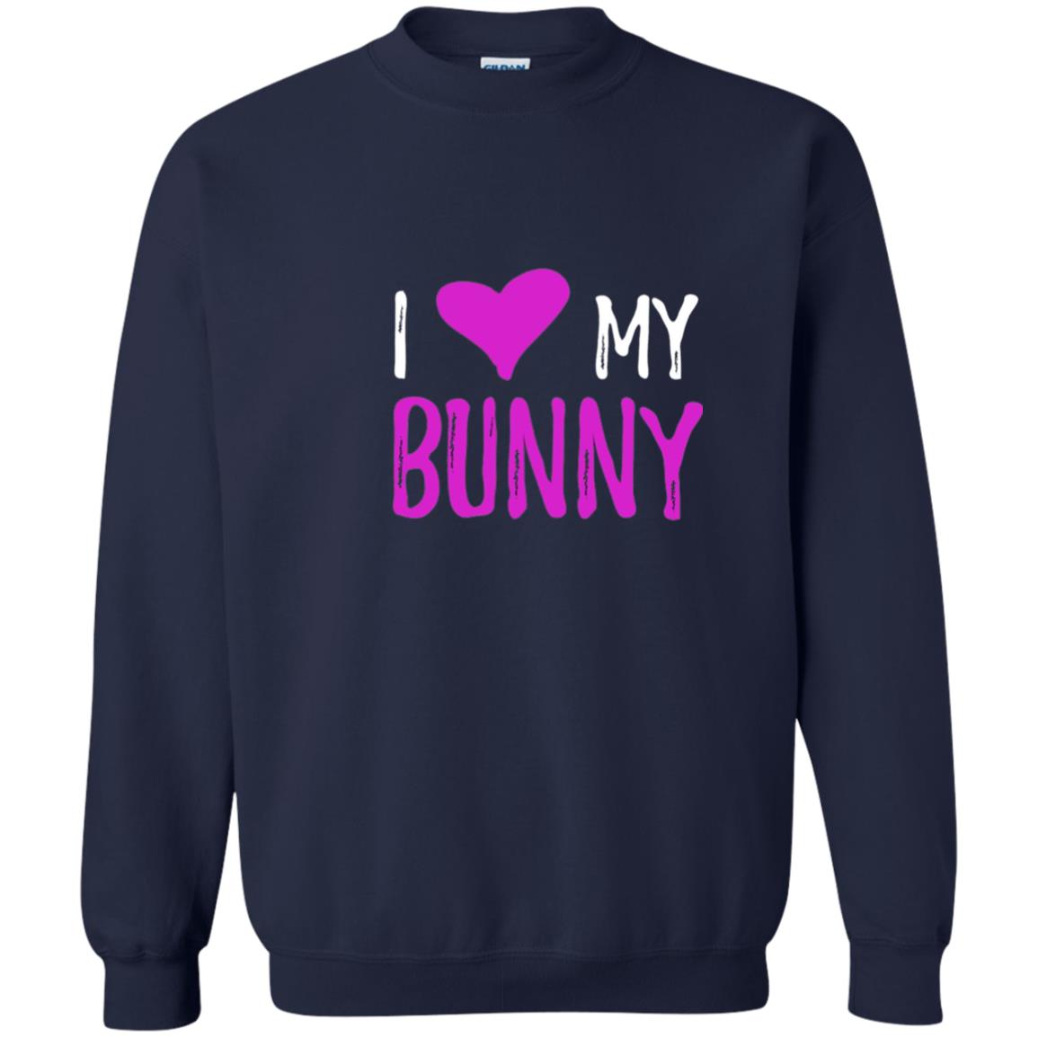 Bunny Rabbit Mom Shirt I Love My Bunny Navy