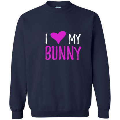 Bunny Rabbit Mom Shirt I Love My Bunny Navy