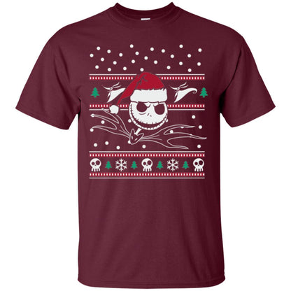 Disney Nightmare Before Christmas Holiday Christmas T-shirt Maroon