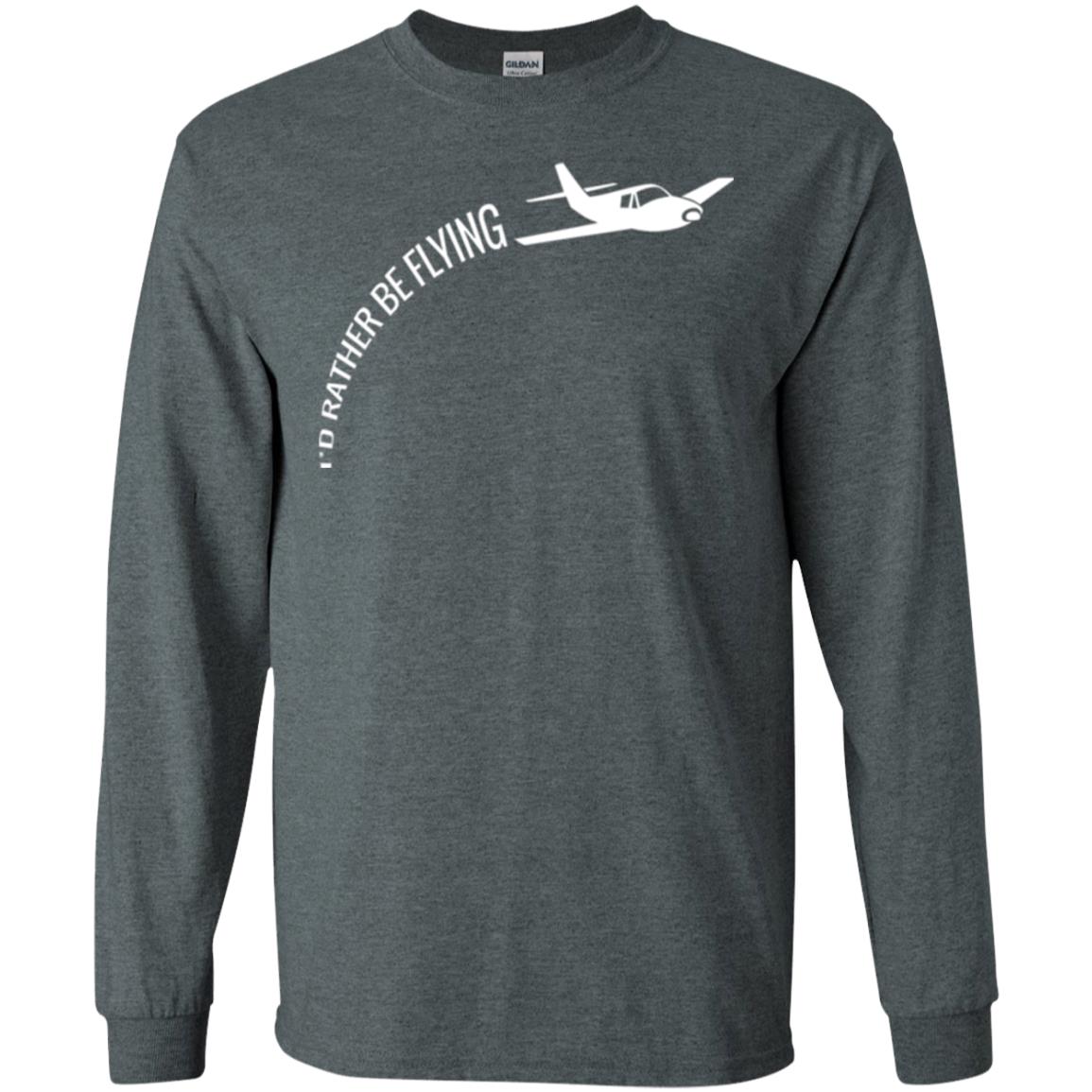 Airplane Pilot T-shirt I_d Rather Be Flying Dark Heather