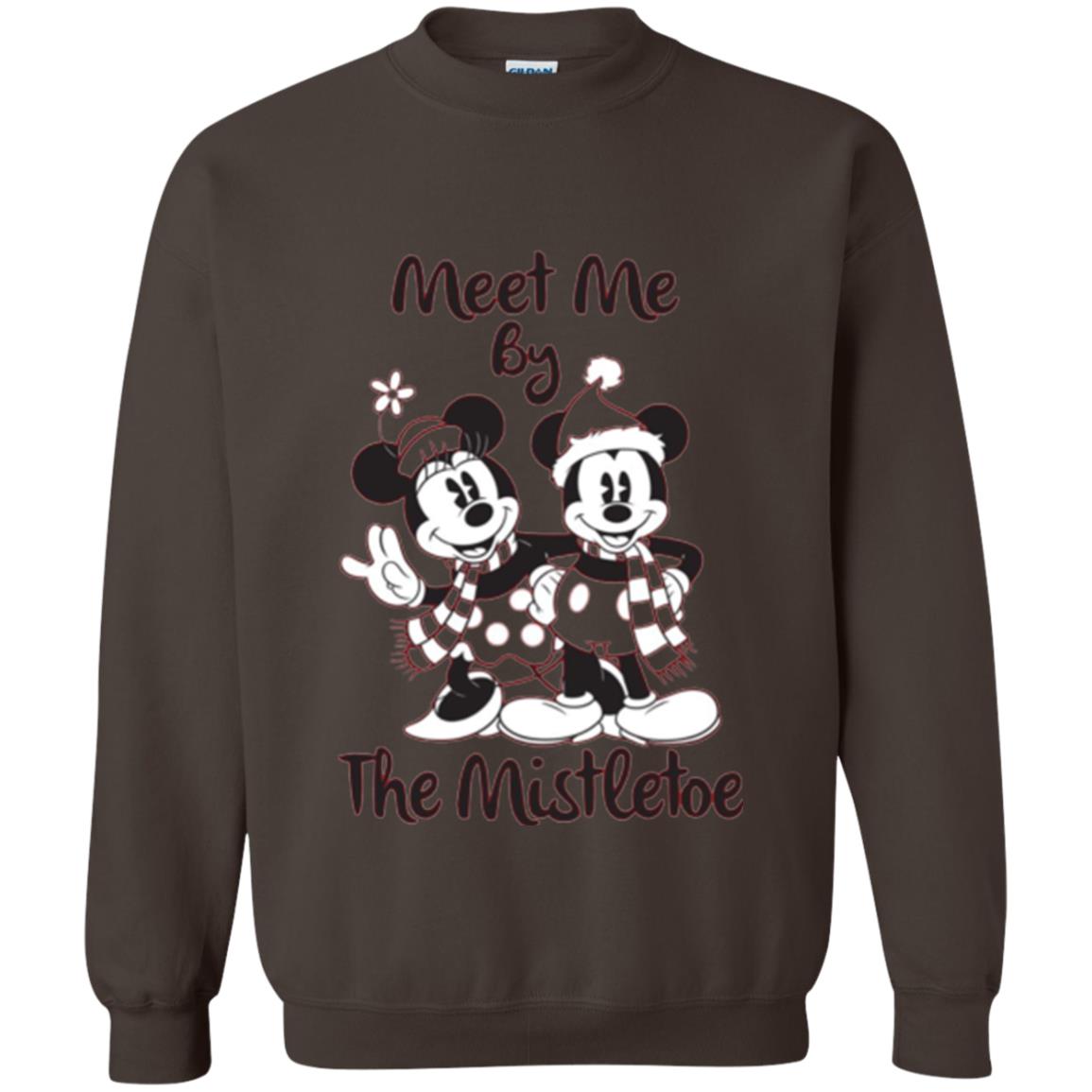 Christmas T-shirt Meet Me By Mistletoe Dark Chocolate