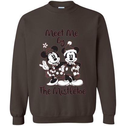 Christmas T-shirt Meet Me By Mistletoe Dark Chocolate
