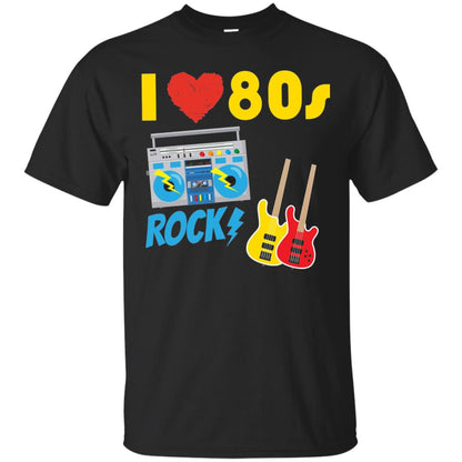 I Love The 80s Rock Eighties Shirt Black