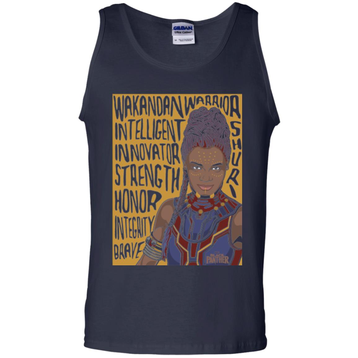 Black Panther Movie Shuri Word Art T-shirt Navy