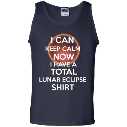 Lunar Eclipse 2018 Shirt Blood Moon Keep Calm Now T-shirt Navy