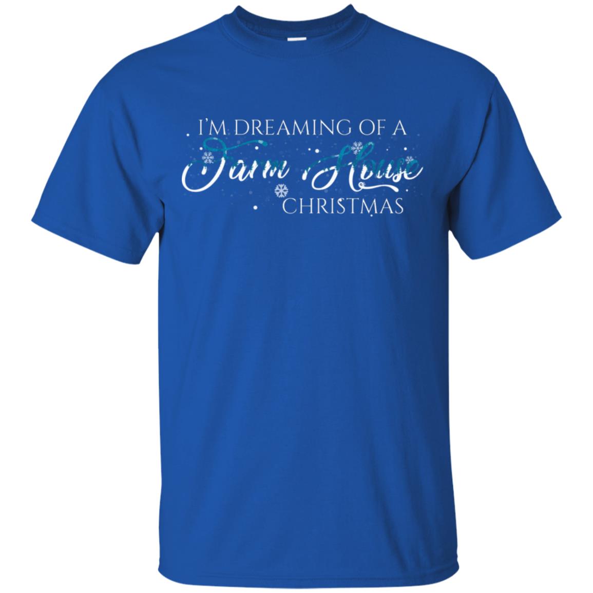 I'm Dreaming Of A Farm House Christmas X-mas Gift Shirt Royal