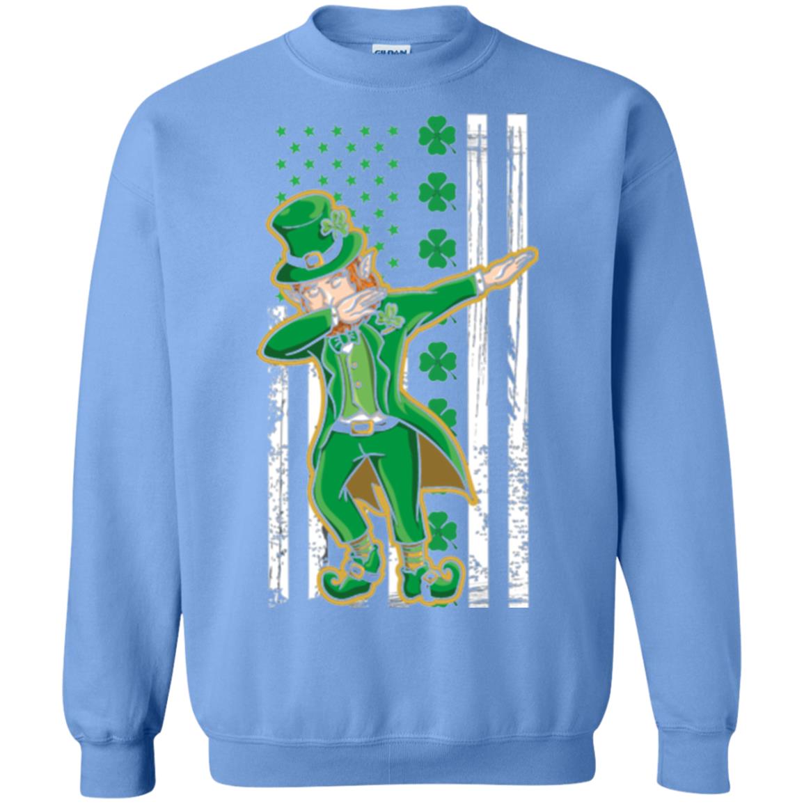 Dabbing Leprechaun St. Patrick's Day T-shirt Carolina Blue