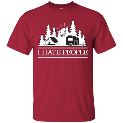 I Hate People Camping Lover Shirt Cardinal