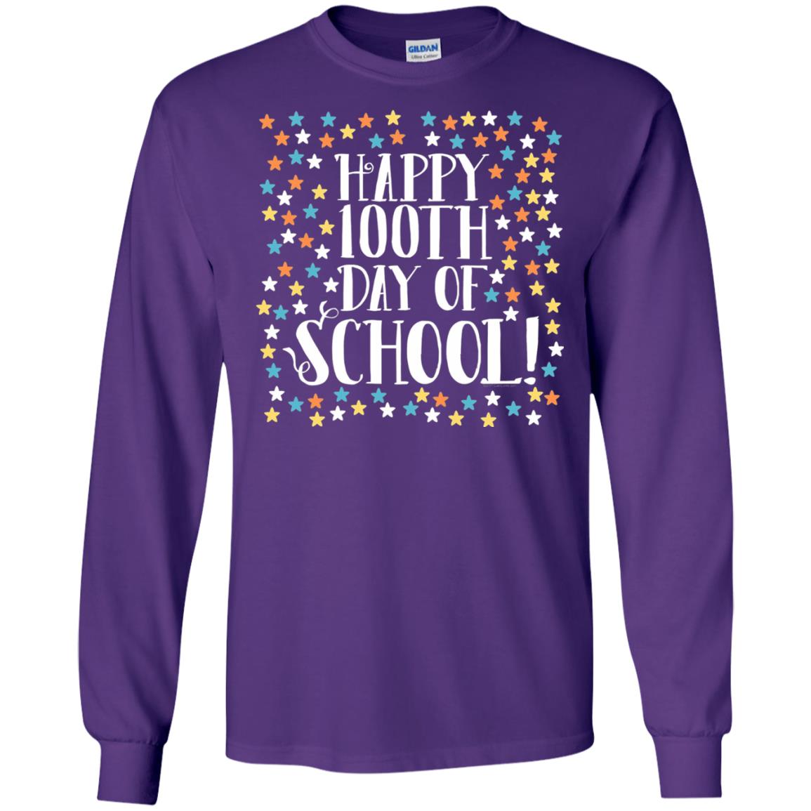 Teacher T-shirt Happy 100th Day Of School 100 Stars