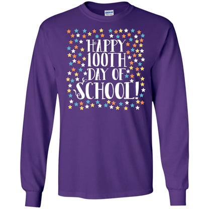 Teacher T-shirt Happy 100th Day Of School 100 Stars