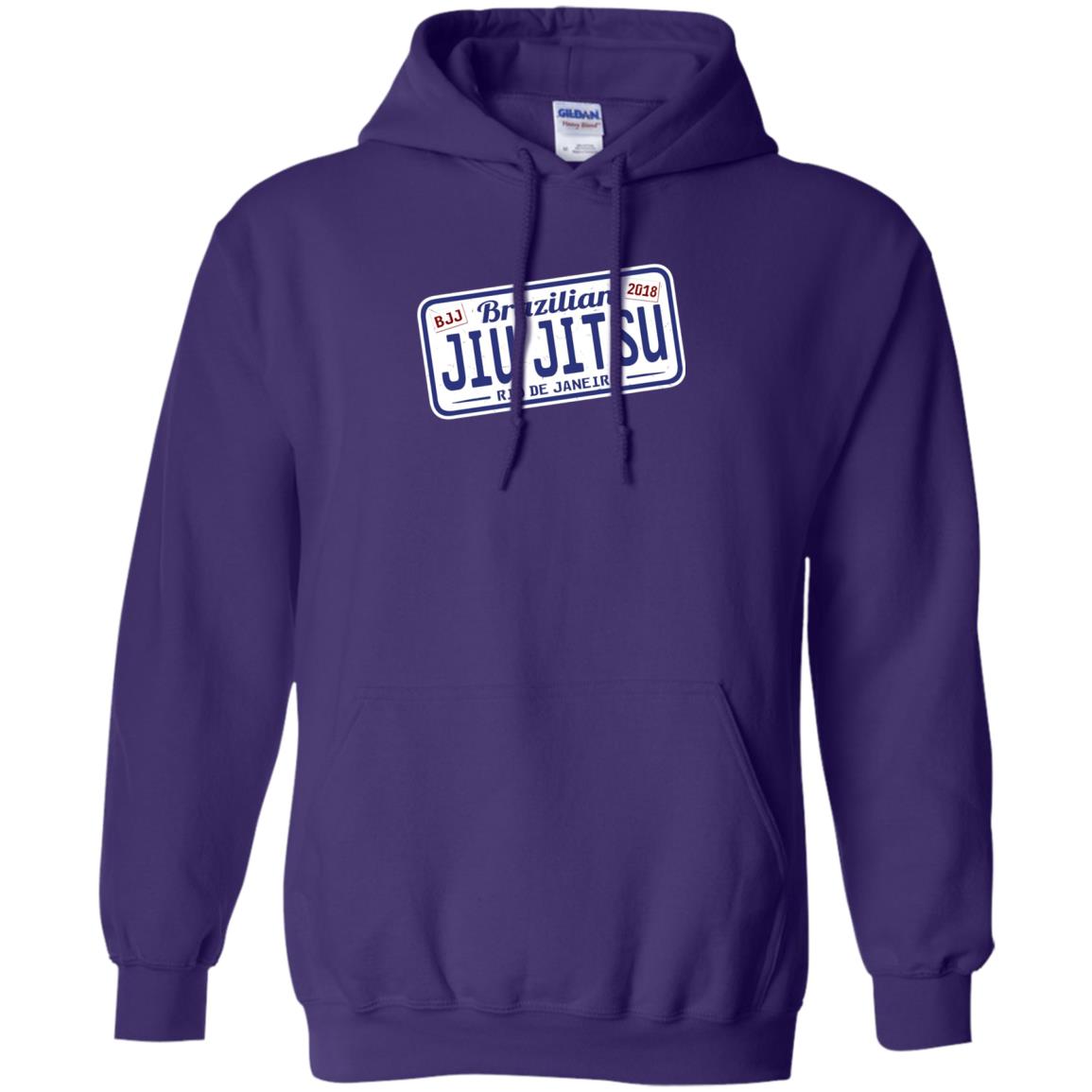Funny Jiu Jitsu Bjj License Plate T-shirt Purple