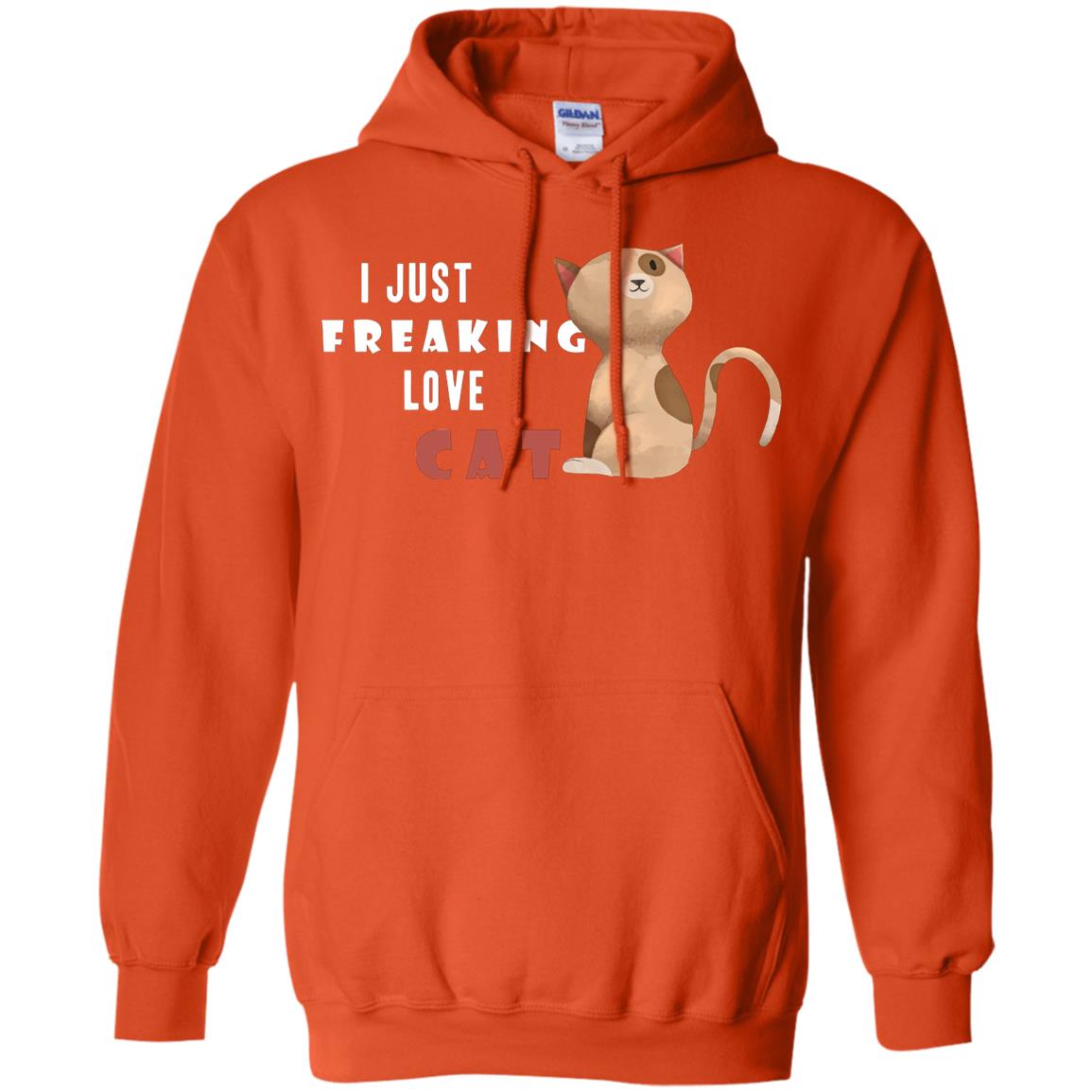 I Just Freaking Love Cat Shirt Orange