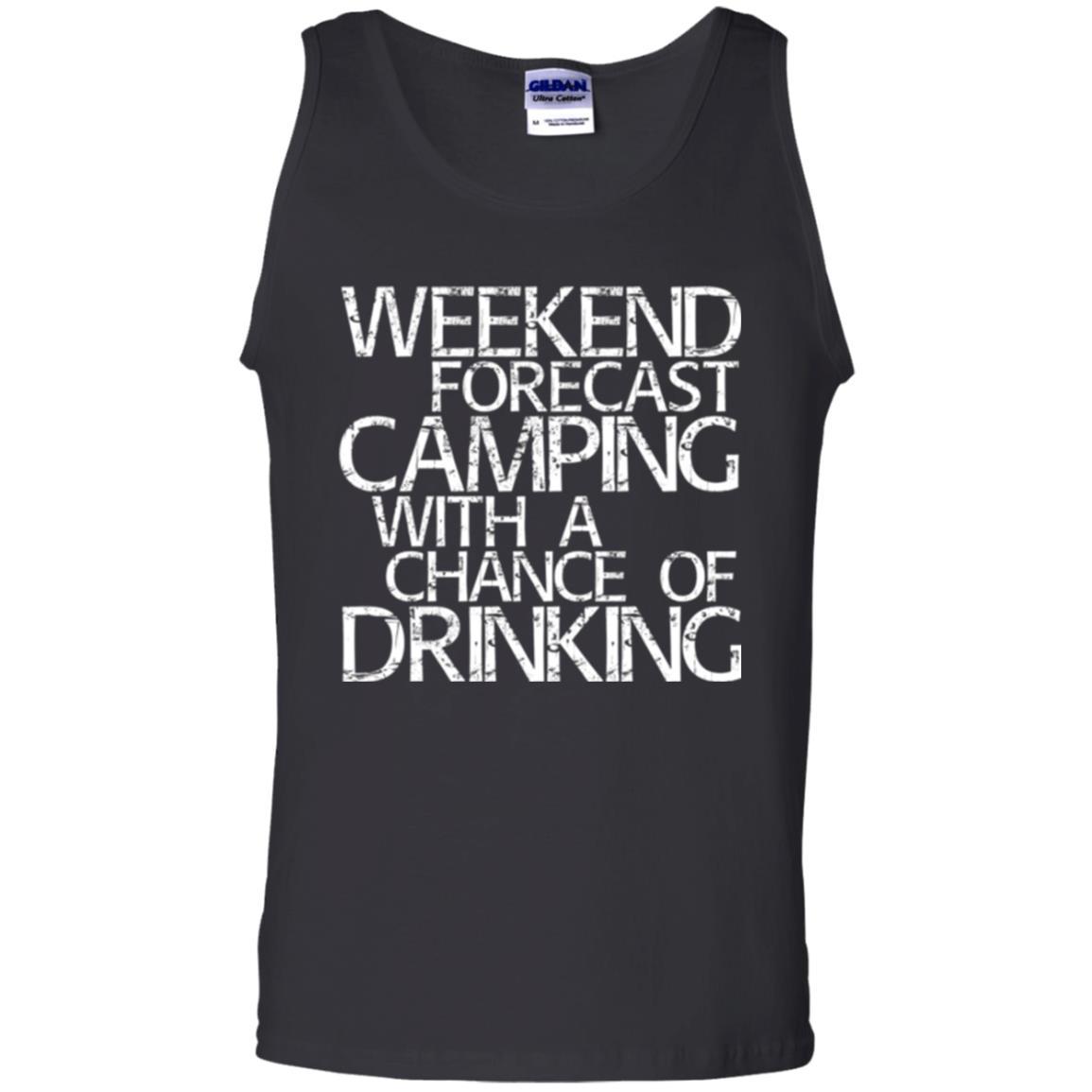 Camper T-shirt Weekend Forecast Camping With A Chance Of Drinking Black