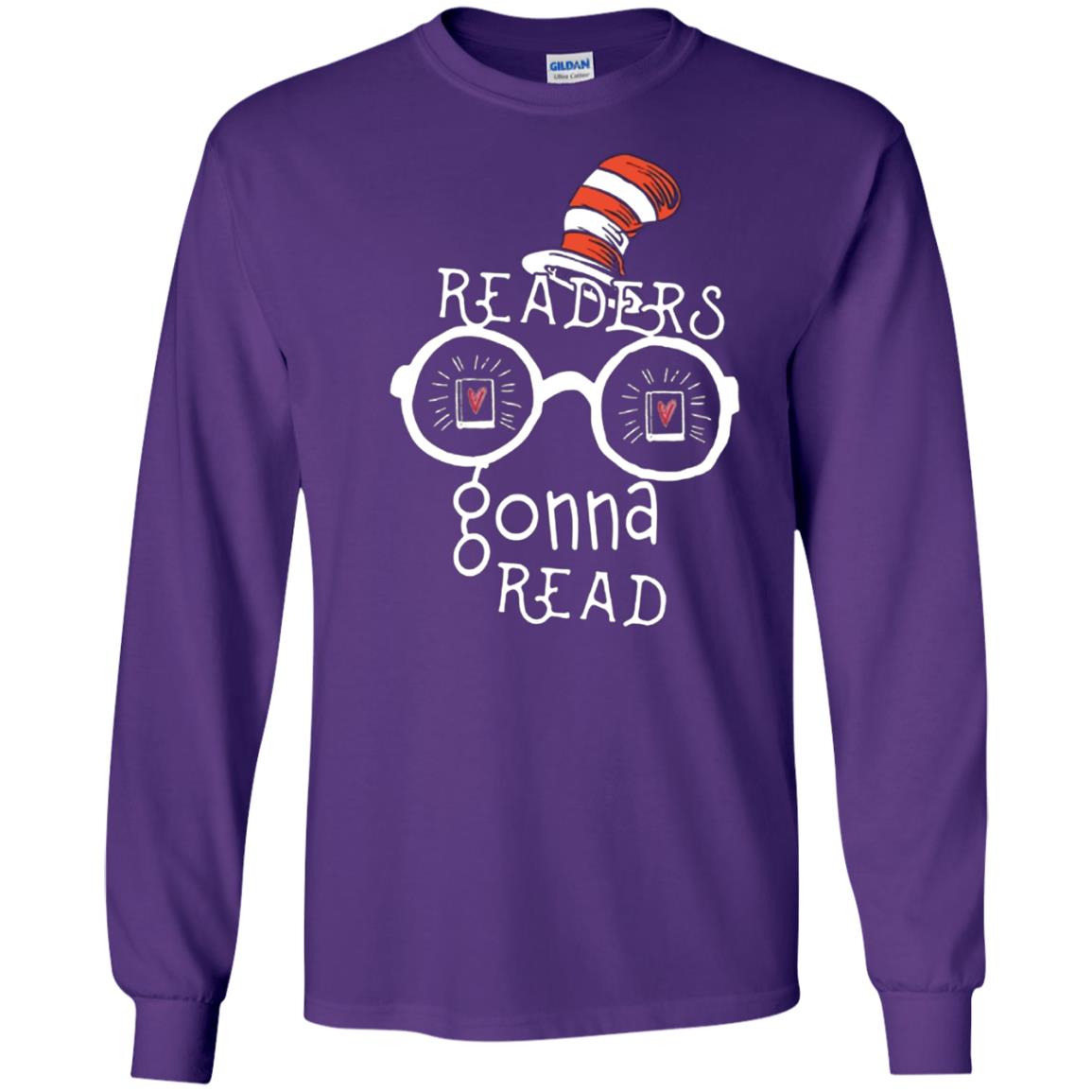 Readers Gonna Read Bookworm T-shirt Purple