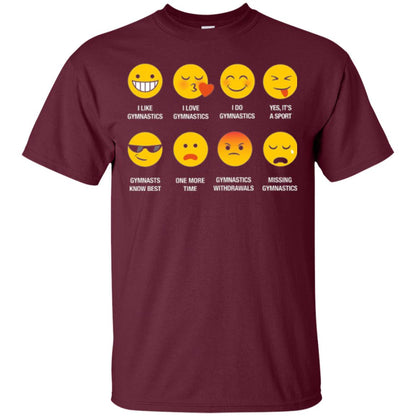 Gymnastic Lovers T-shirt Emoji Maroon