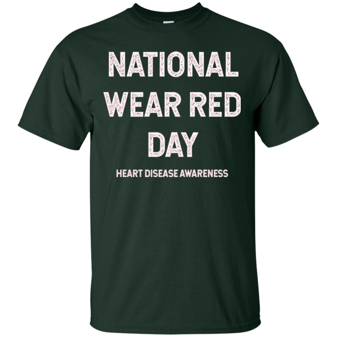 Heart Disease Awareness T-shirt National Wear Red Day Forest Green