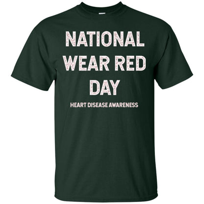 Heart Disease Awareness T-shirt National Wear Red Day Forest Green