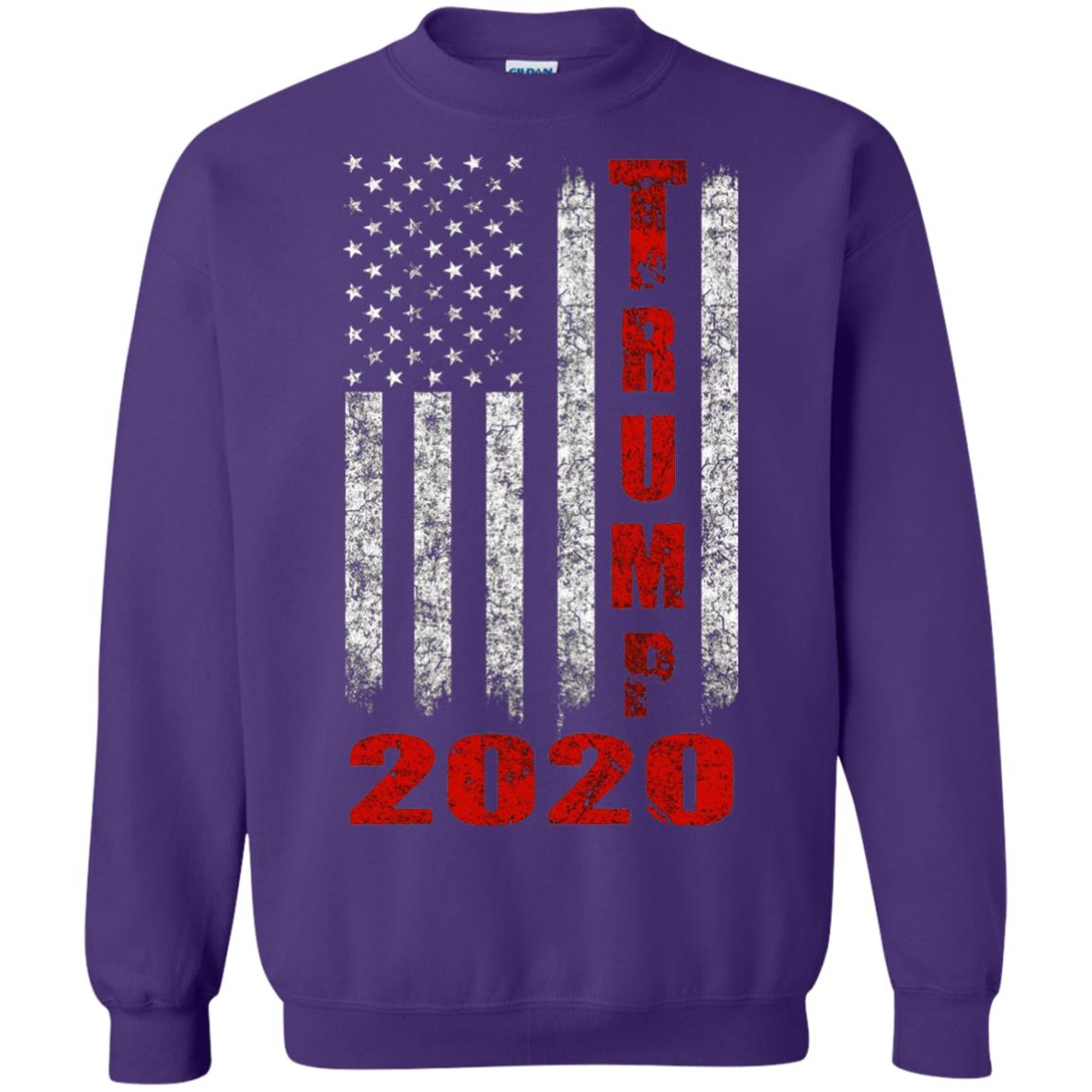American Flag Vintage Design Trump 2020 T-shirt Purple