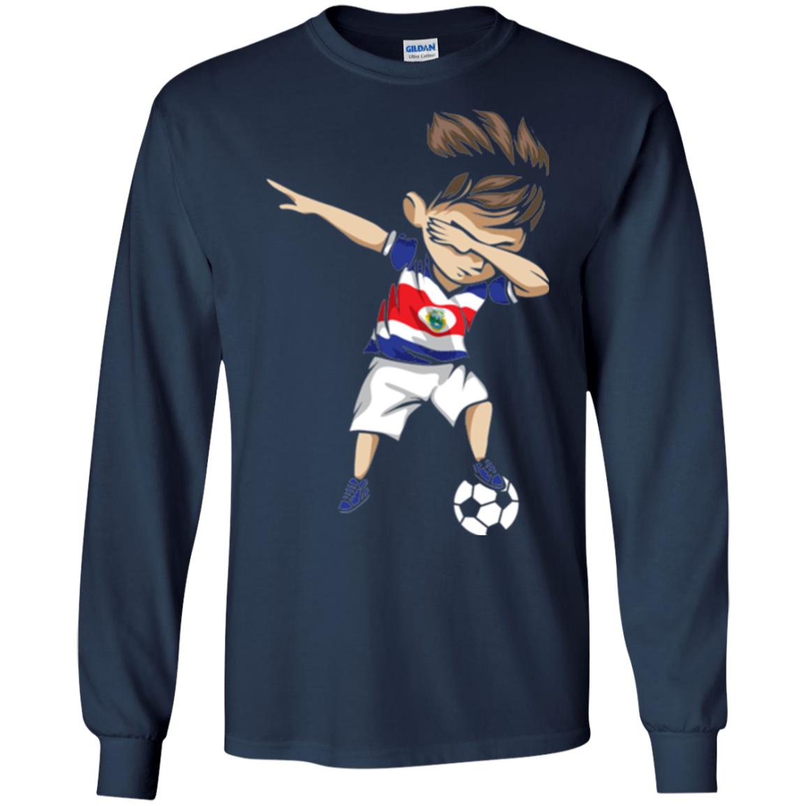 Dabbing Soccer Boy Costa Rica Jersey Football Shirt Navy