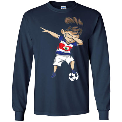 Dabbing Soccer Boy Costa Rica Jersey Football Shirt Navy