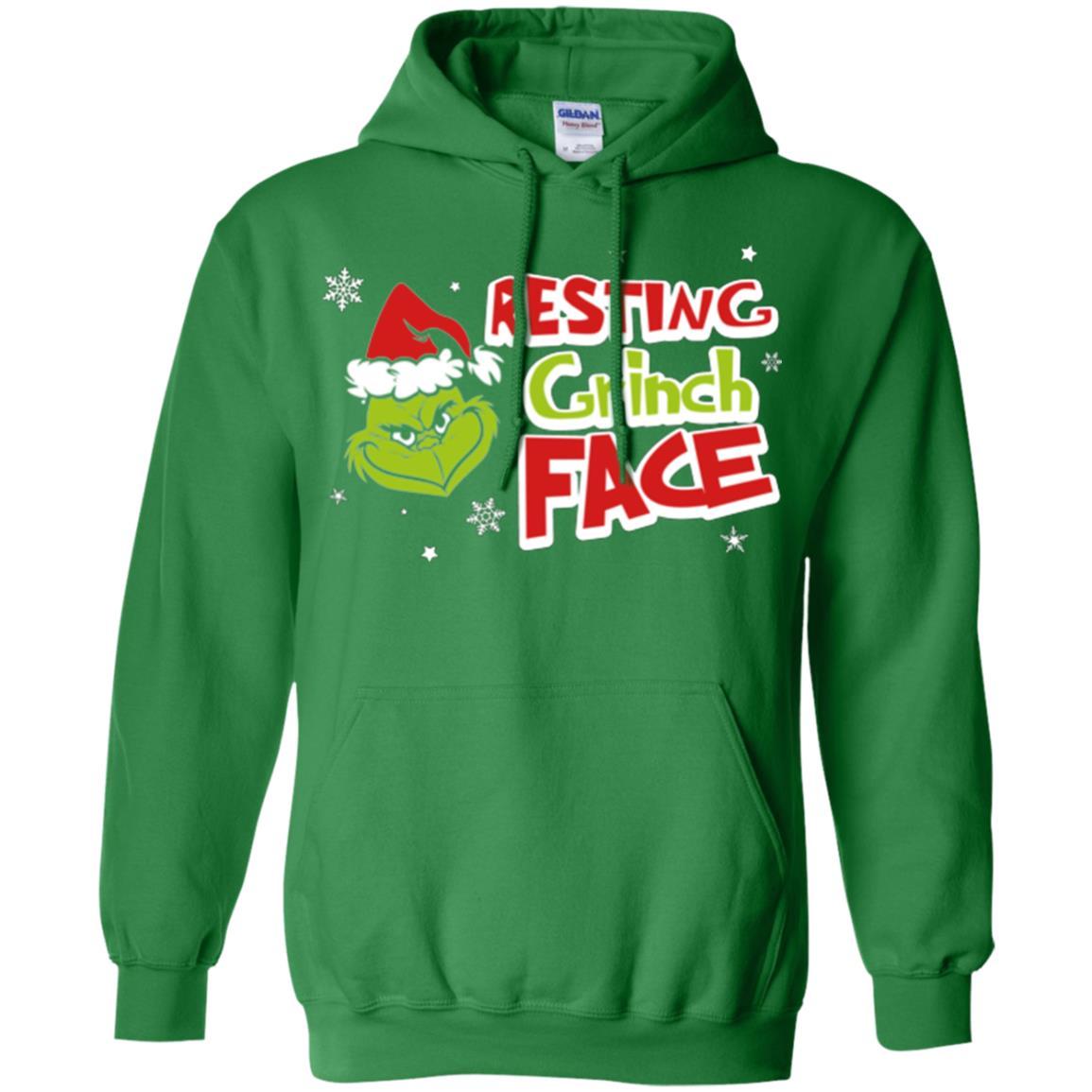 Christmas T-shirt Resting Grinch Face Irish Green