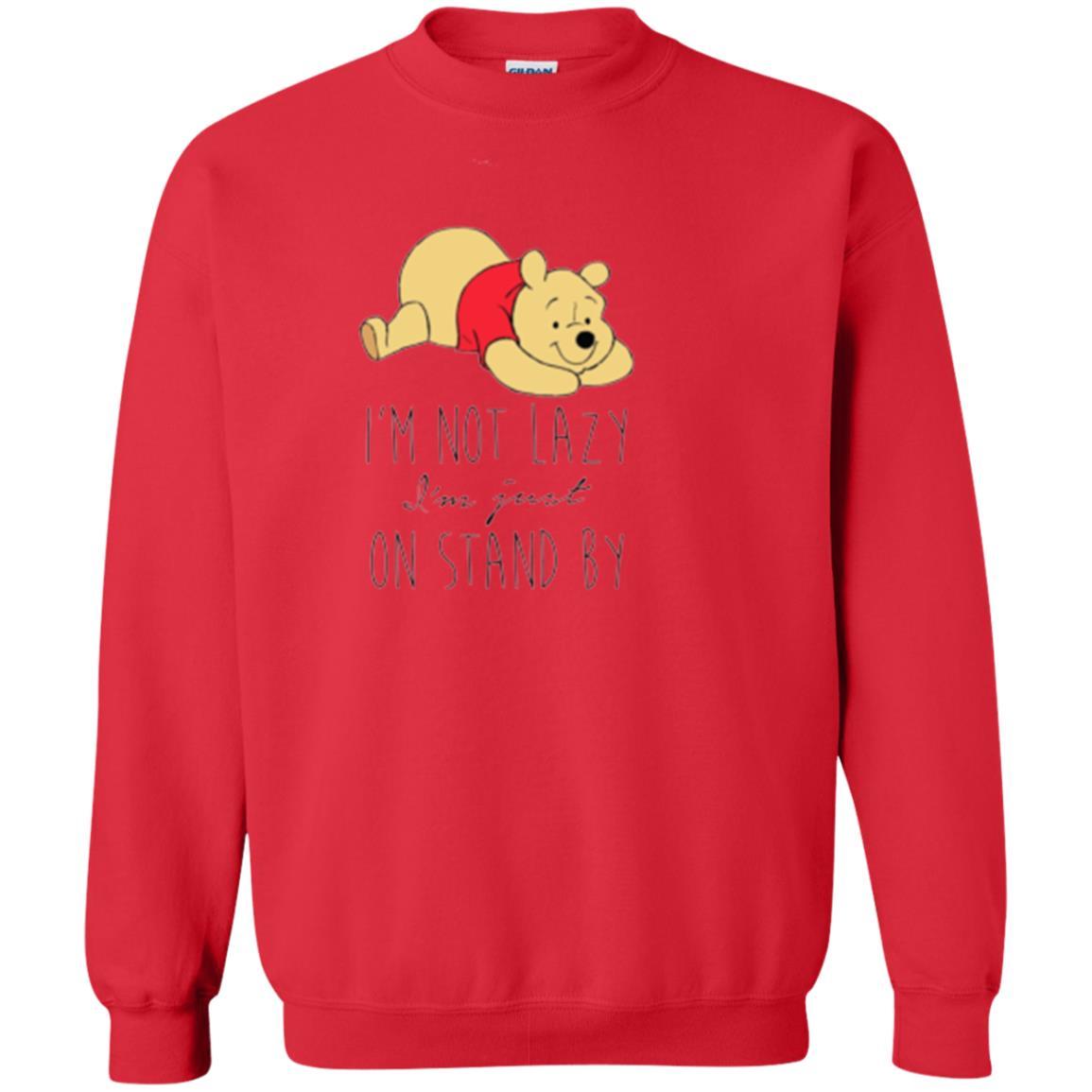 Cartoon T-shirt I'm Not Lazy I'm Just On Stand By Red