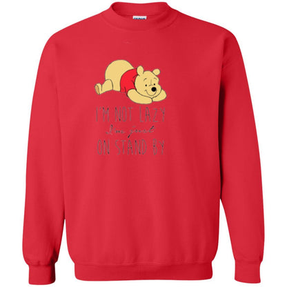 Cartoon T-shirt I'm Not Lazy I'm Just On Stand By Red