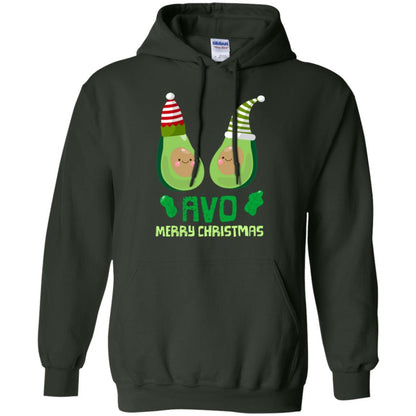 Avocado Merry Christmas T-shirt Forest Green