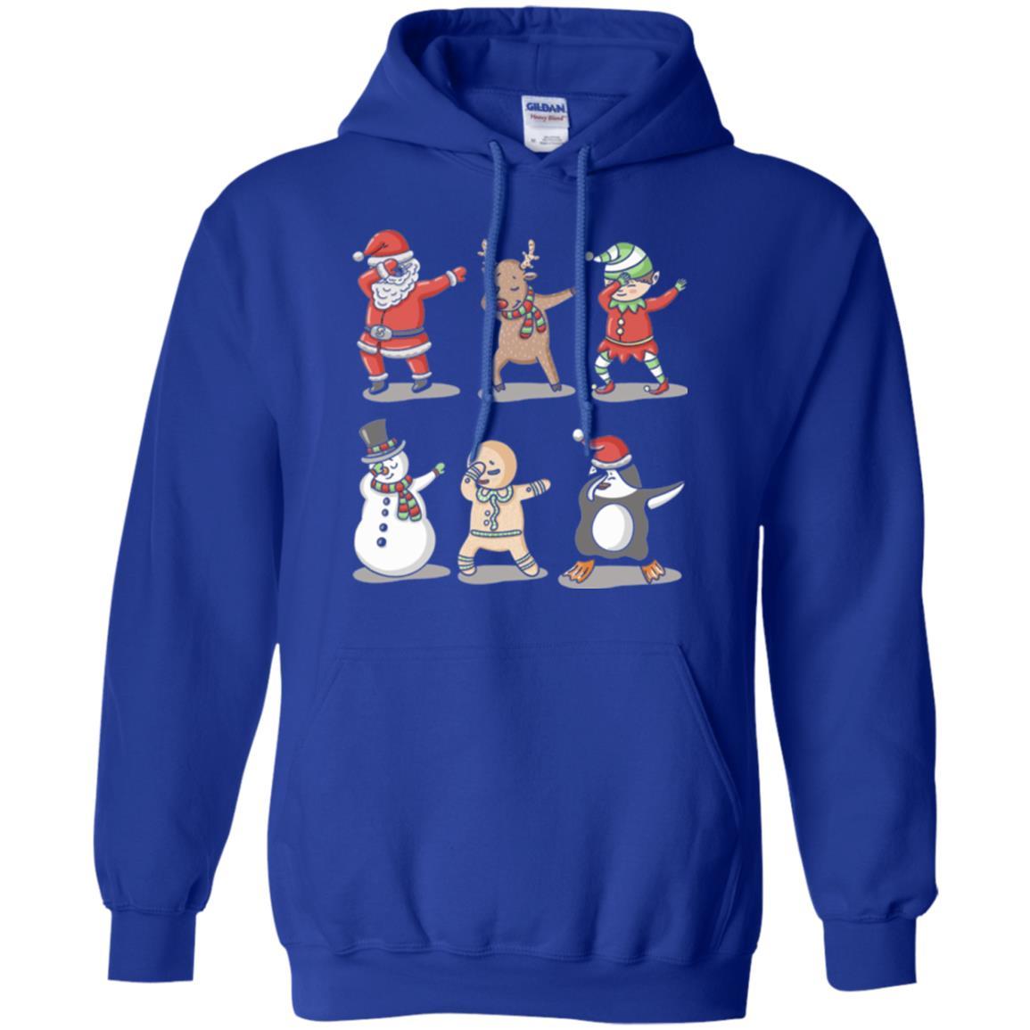Christmas T-shirt Dabbing Santa Ugly Sweater Royal