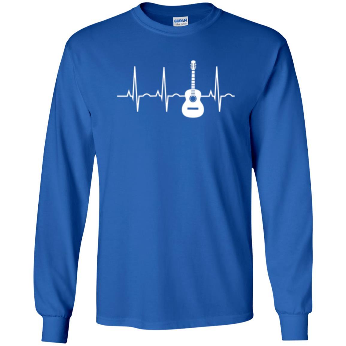 Guitarist T-shirt Guitar Heartbeat T-shirt Royal