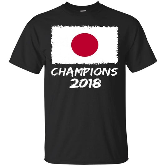 Japan Champions 2018 Football Lover T-shirt Black