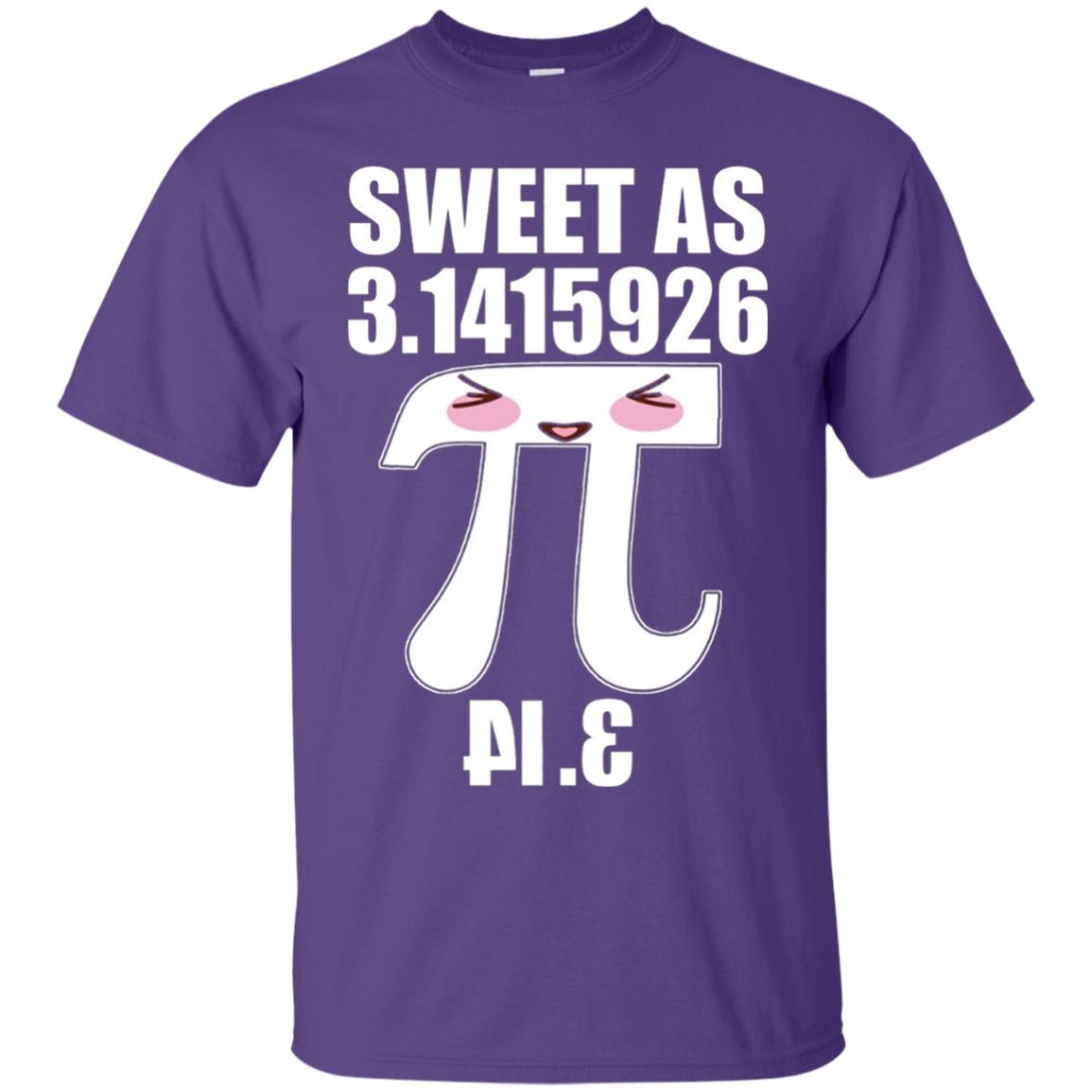 Pi Day Sweet As Pie Funny Geek Mathematics Day Tshirt Purple