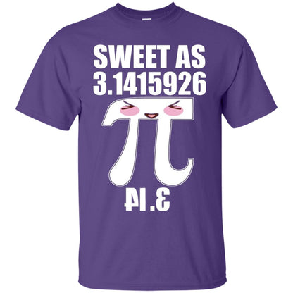 Pi Day Sweet As Pie Funny Geek Mathematics Day Tshirt Purple