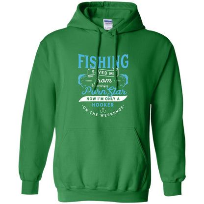 Funny Fishing Tshirts Im Only A Hooker On The Weekends Irish Green
